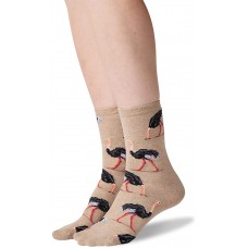 HotSox Womens Ostritch Socks, Hemp Heather, 1 Pair, Womens Shoe 4-10
