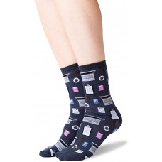 HotSox Womens Accountant Socks, Denim Heather, 1 Pair, Womens Shoe 4-10