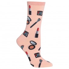 Hot Sox Make Up Crew Socks, 1 Pair, Blush Pink, Women's 4-10 Shoe