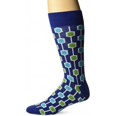 HotSox Mens Honeycomb Socks, Dark Blue, 1 Pair, Mens Shoe Size 6-12.5