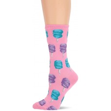 HotSox Womens Cotton Candy Socks, Pink, 1 Pair, Womens Shoe Size 4-10