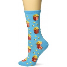 HotSox Womens Popcorn Socks, Aqua, 1 Pair, Womens Shoe Size 4-10