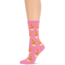 HotSox Womens Bunny Tails Socks, Pink, 1 Pair, Womens Shoe Size 4-10