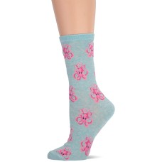 HotSox Octopus Socks, Mint Melange, 1 Pair, Women Shoe 4-10