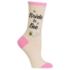HotSox Womens Bride to Bee Socks, Natural Melange, 1 Pair, Womens Shoe Size 4-10