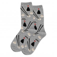 HotSox Dumplings Socks, Grey Heather, 1 Pair, Men Shoe 6-12.5