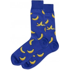 HotSox Banana Socks, Blue, 1 Pair, Men Shoe 6-12.5