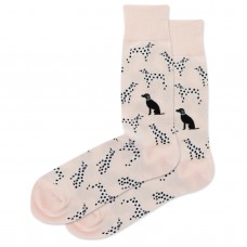 HotSox Dalmatians Socks, Blush, 1 Pair, Men Shoe 6-12.5