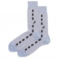 HotSox Ants Socks, Blue Heather, 1 Pair, Men Shoe 6-12.5