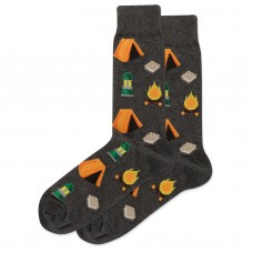 HotSox Camping Socks, Charcoal Heather, 1 Pair, Men Shoe 6-12.5