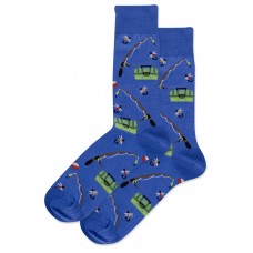 HotSox Fishing Socks, Blue, 1 Pair, Men Shoe 6-12.5