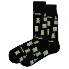 HotSox Weed Socks, Black, 1 Pair, Men Shoe 6-12.5