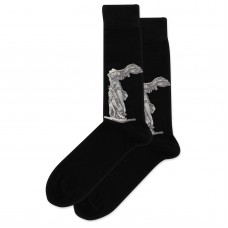 HotSox Winged Victory Of Samothrace Socks, Black, 1 Pair, Men Shoe 6-12.5