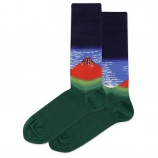 HotSox Fuji, Mountains In Clear Weather Socks, Navy, 1 Pair, Men Shoe 6-12.5