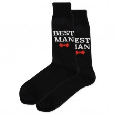 HotSox Best Man Socks, Black, 1 Pair, Men Shoe 6-12.5