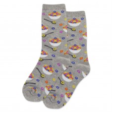 HotSox Cereal Kids Socks, Grey Heather, 1 Pair, Small/Medium