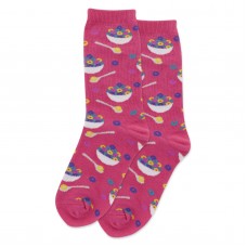 HotSox Cereal Kids Socks, Magenta, 1 Pair, Large/X-Large