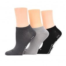 Hot Sox Originals Assorted 3 Yoga Sock Low Cut 3 Pack,Shoe Size 4-10.5