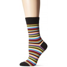 HotSox Womens Stripe Classic Socks, Natural   , 1 Pair, Womens Shoe 4-10