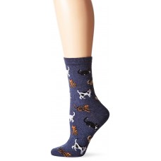 HotSox Womens Cats Socks, Denim, 1 Pair, Womens Shoe 4-10