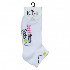 K. Bell Lucky Match Socks, White, Sock Size 9-11/Shoe Size 4-10, 1 Pair
