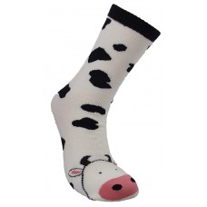 K. Bell Tubular Cow Socks, Multi, Sock Size 9-11/Shoe Size 4-10, 1 Pair