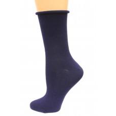 K. Bell Relaxed Top Crew Socks, Navy, Sock Size 9-11/Shoe Size 4-10, 1 Pair
