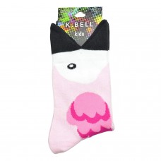 K. Bell Kid's Wide Mouth Flamingo, Pink, Sock Size 7.5-9/Shoe Size 11-4, 1 Pair