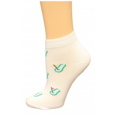 K. Bell PAR-Fection w/Rhinestones Socks, White, Sock Size 9-11/Shoe Size 4-10, 1 Pair