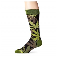 K. Bell Men's Pot Luck Crew Socks, Green, Sock Size 10-13/Shoe Size 6.5-12, 1 Pair