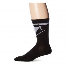 K. Bell Men's Black Tie Crew Socks, Black, Sock Size 10-13/Shoe Size 6.5-12, 1 Pair