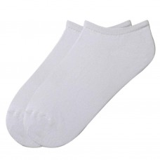 K. Bell Basic No Show Socks, White, Sock Size 9-11/Shoe Size 4-10, 1 Pair