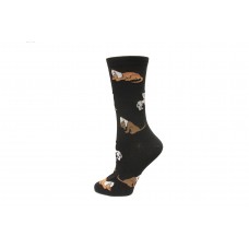 K. Bell Cone Dogs Crew Socks, Black, Sock Size 9-11/Shoe Size 4-10, 1 Pair