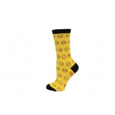 K. Bell Emoticons Socks, Black, Sock Size 9-11/Shoe Size 4-10, 1 Pair