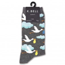 K. Bell Special Delivery Socks, Charcoal Heather, Sock Size 9-11/Shoe Size 4-10, 1 Pair