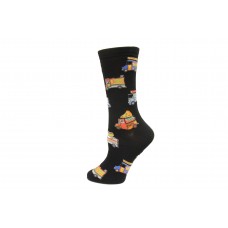 K. Bell Food Trucks Socks, Black, Sock Size 9-11/Shoe Size 4-10, 1 Pair