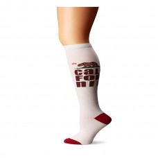 K. Bell California Knee High Socks, White, Sock Size 9-11/Shoe Size 4-10, 1 Pair