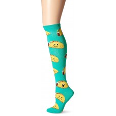 K. Bell Happy Tacos Knee High Socks, Columbia, Sock Size 9-11/Shoe Size 4-10, 1 Pair