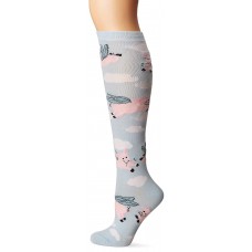 K. Bell When Pigs Fly Knee High Socks, Baby Blue, Sock Size 9-11/Shoe Size 4-10, 1 Pair