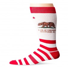 K. Bell Men's CA Republic Crew Socks - American Made, White, Sock Size 10-13/Shoe Size 6.5-12, 1 Pair