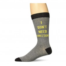 K. Bell Men's I DonÃ‚Â’t Need Directions Crew Socks, Charcoal Heather, Sock Size 10-13/Shoe Size 6.5-12, 1 Pair