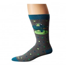 K. Bell SHAG Men's Gorilla Dot Crew Socks, Black Heather, Sock Size 10-13/Shoe Size 6.5-12, 1 Pair