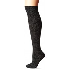 K. Bell Soft Lurex Marl Knee High Socks, Silver, Sock Size 9-11/Shoe Size 4-10, 1 Pair