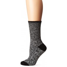 K. Bell Soft Marl Boot Crew Socks, Black, Sock Size 9-11/Shoe Size 4-10, 1 Pair