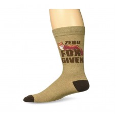 K. Bell Men's Zero Fox Given Socks, Brown Heather, Sock Size 10-13/Shoe Size 6.5-12, 1 Pair