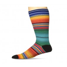 K. Bell Men's Sarape Crew Socks, Rainbow, Sock Size 10-13/Shoe Size 6.5-12, 1 Pair