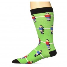 K. Bell Men's Foosball Crew Socks, Green, Sock Size 10-13/Shoe Size 6.5-12, 1 Pair