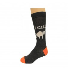 K. Bell Men's Bull Crew Socks, Black Heather, Sock Size 10-13/Shoe Size 6.5-12, 1 Pair