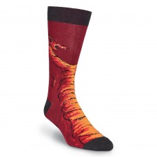 K. Bell Men's Dragon Crew Socks, Red, Sock Size 10-13/Shoe Size 6.5-12, 1 Pair