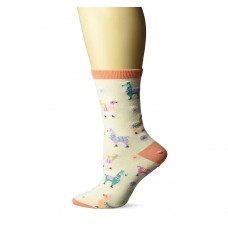 K. Bell Llamas Crew Socks, Ivory, Sock Size 9-11/Shoe Size 4-10, 1 Pair